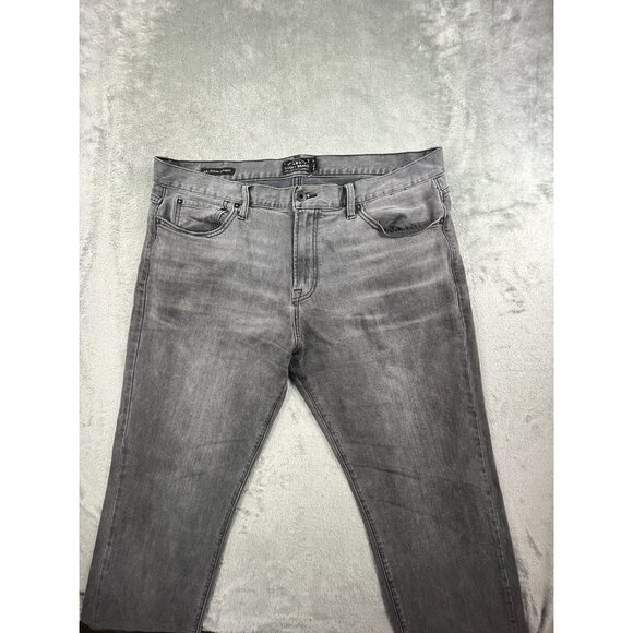 Lucky Brand 221 Original Straight Fit Mens 38x31Gray Stretch Denim Jeans 7MC1025 - Picture 4 of 16